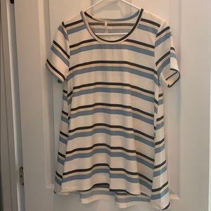 Lime N Chili Striped Tunic Blue Yellow Cream